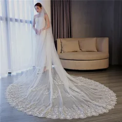 Новинка 3 м элегантные кружевные свадебные аксессуары мягкая Свадебная Длинная фата