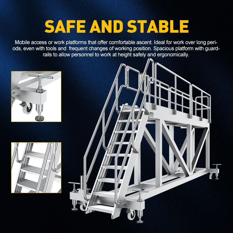 High Frequency Work Big Platform Ladder Step Ladder Non-Slip Steels Convenience Work Platform