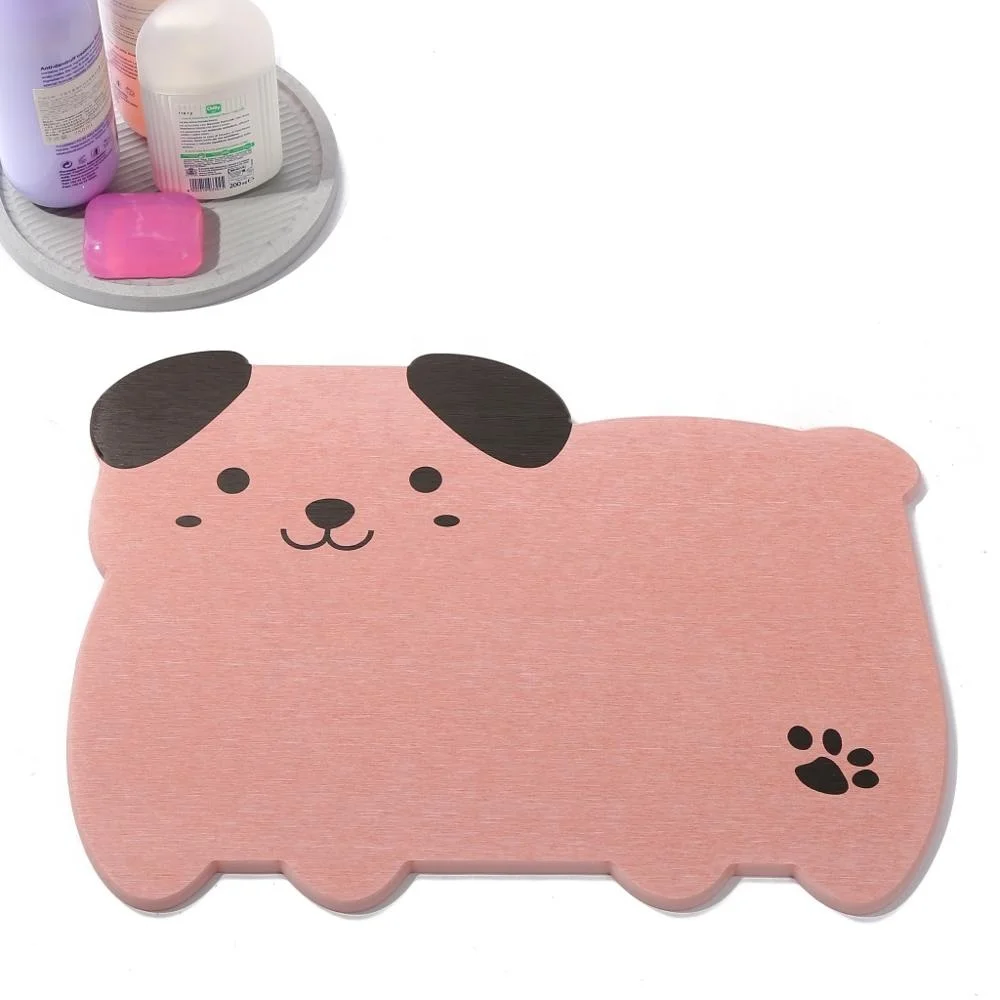 Eco-friendly fast drying diatomaceous earth mat water absorbent diatomite foot mat antibacterial diatomite bath mat