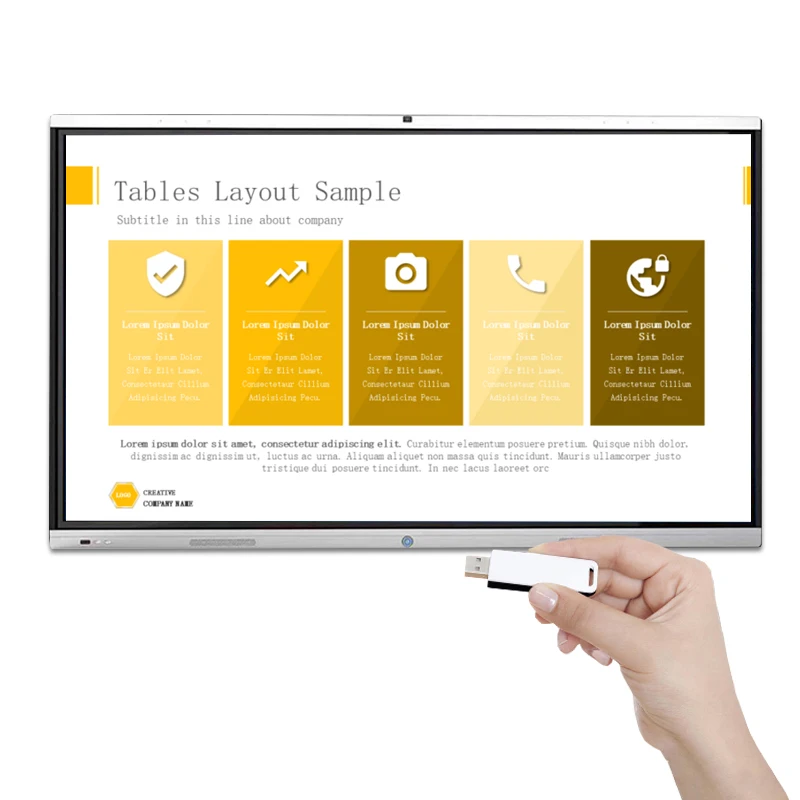 55 65 75 86 98 inch smart board interactive whiteboard 4K electronic lcd touch tv for classroom