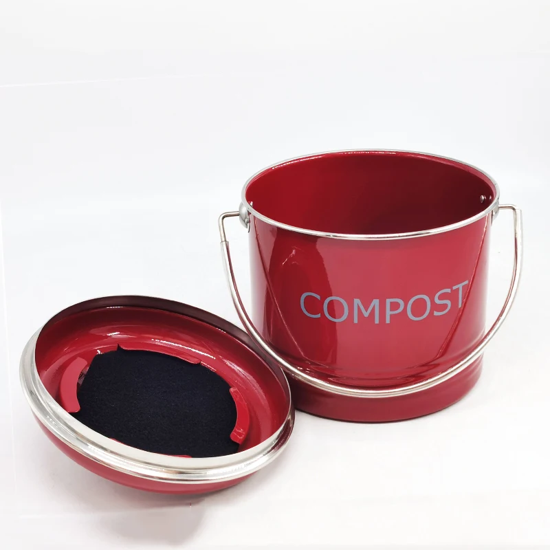 Kitchen Compost Waste Recycling Caddy Bin Metal Compost Food Bin