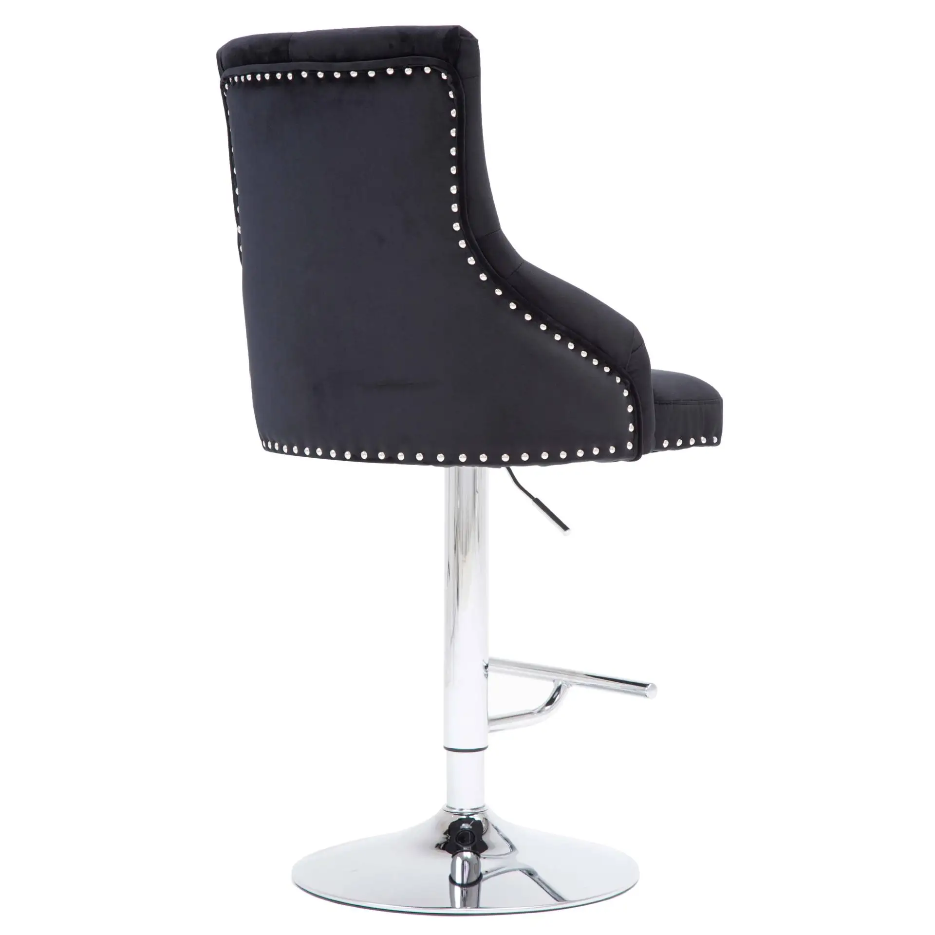 2024 New Hot Sales Modern Bar Stools With Arms Black Velvet Chairs