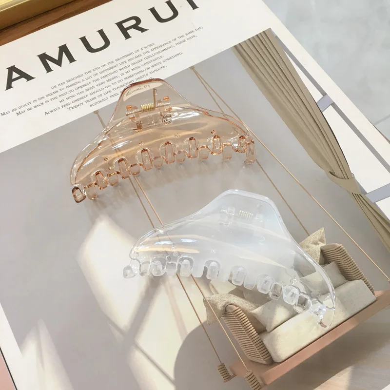 HC213A INS Korean Hair Clips Girls Hairpins Crab Claws Clamp Acrylic Hair Accessories Slid Hair claw Acetate for Women