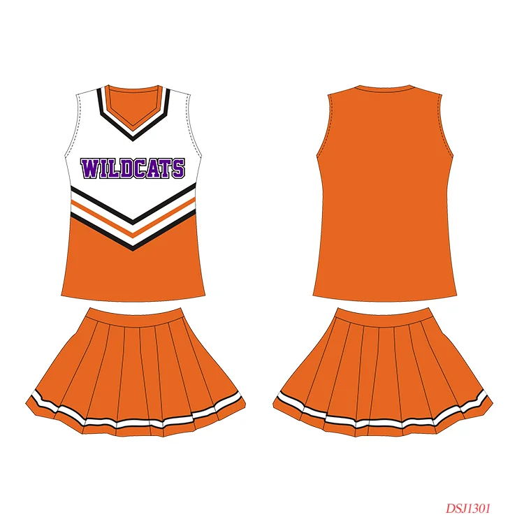 Hot Sale Newest Design Sublimation Cheerleading Uniforms Girls Sexy Show Skirts Customized High Quality Dresses