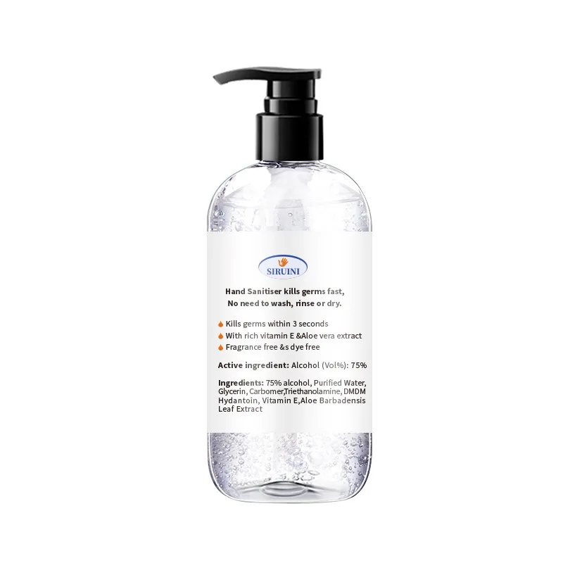 Wholesale 75% alcohol antiseptic 300 ML instant disinfecting cleaning hand sanitizer gel