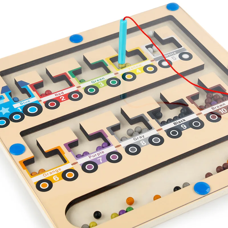 2024 hot sales Wooden Magnetic Maze Toy Heat Transfer Process High Transparency Acrylic Sheet High Quality Toys For Kids