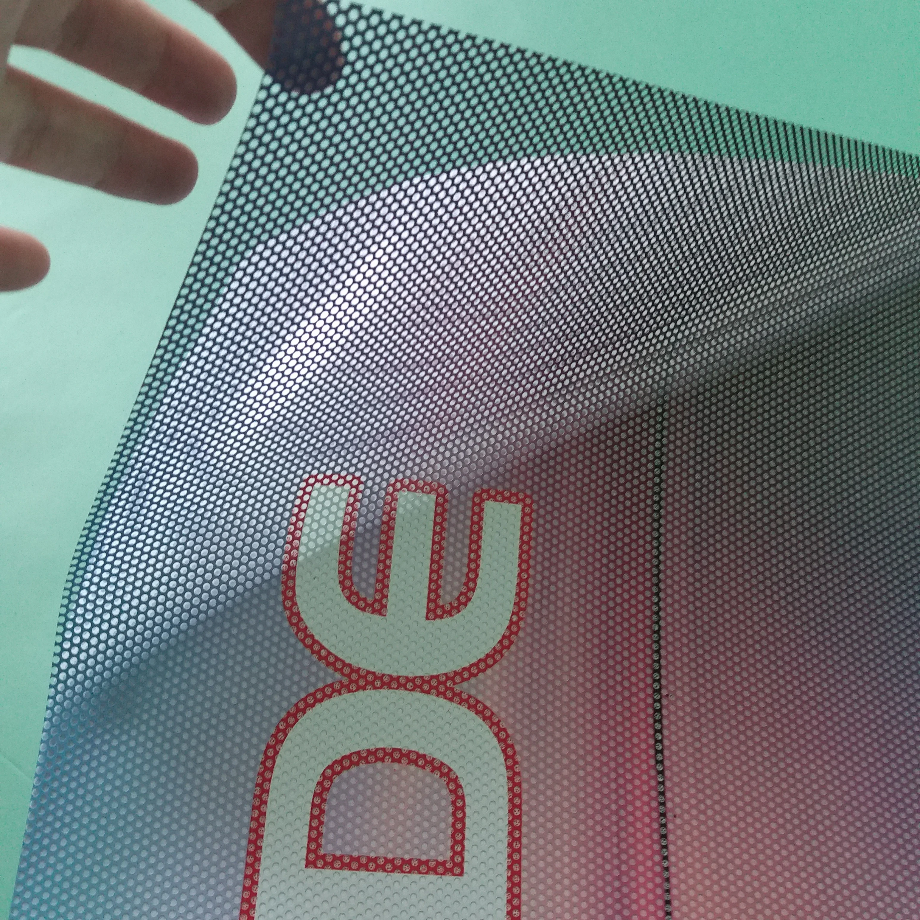 Custom Printing One Way Vision Glass Film Perforated Window Sticker