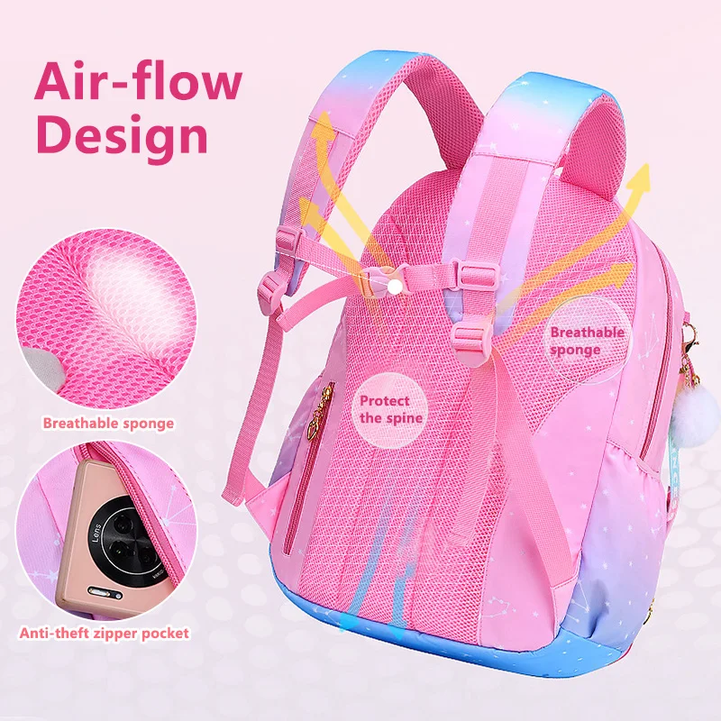 2023 Backpack Mochila Escolar Wholesale Book Bags Pupils Cartoon School Bags Backpack for Primary School Girls Unisex Nylon