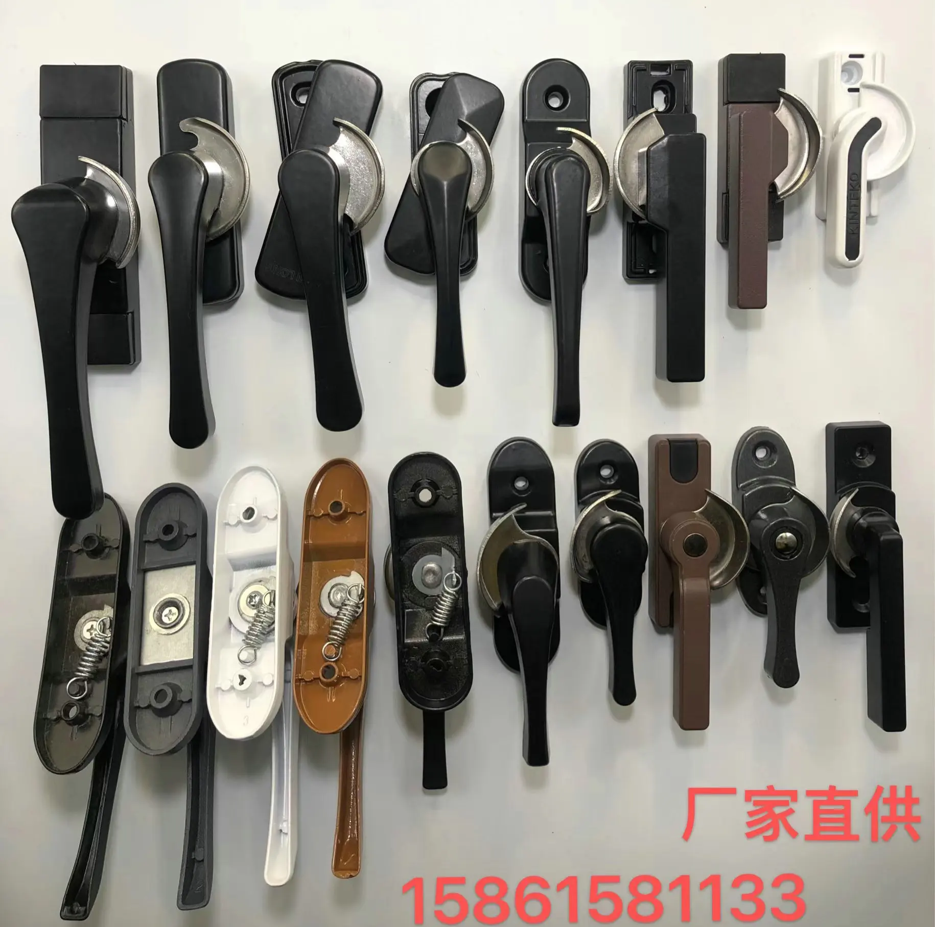 Short-handle Aluminium Alloy Crescent Lock for Sliding Window  Accessories Hardware Manufacturer in China Factory Price