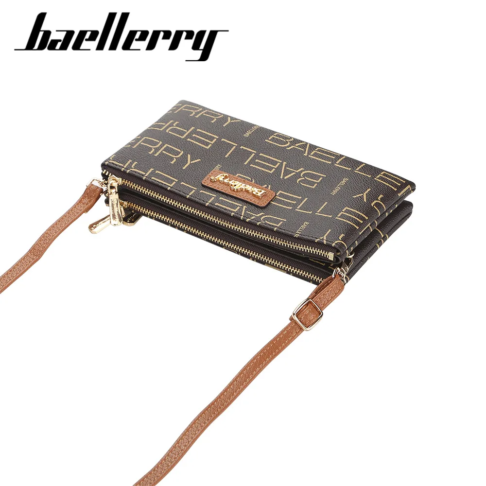 Baellerry Vintage Women Print messenger bag double zipper double layer clutch bag Korean Ladies shoulder bag