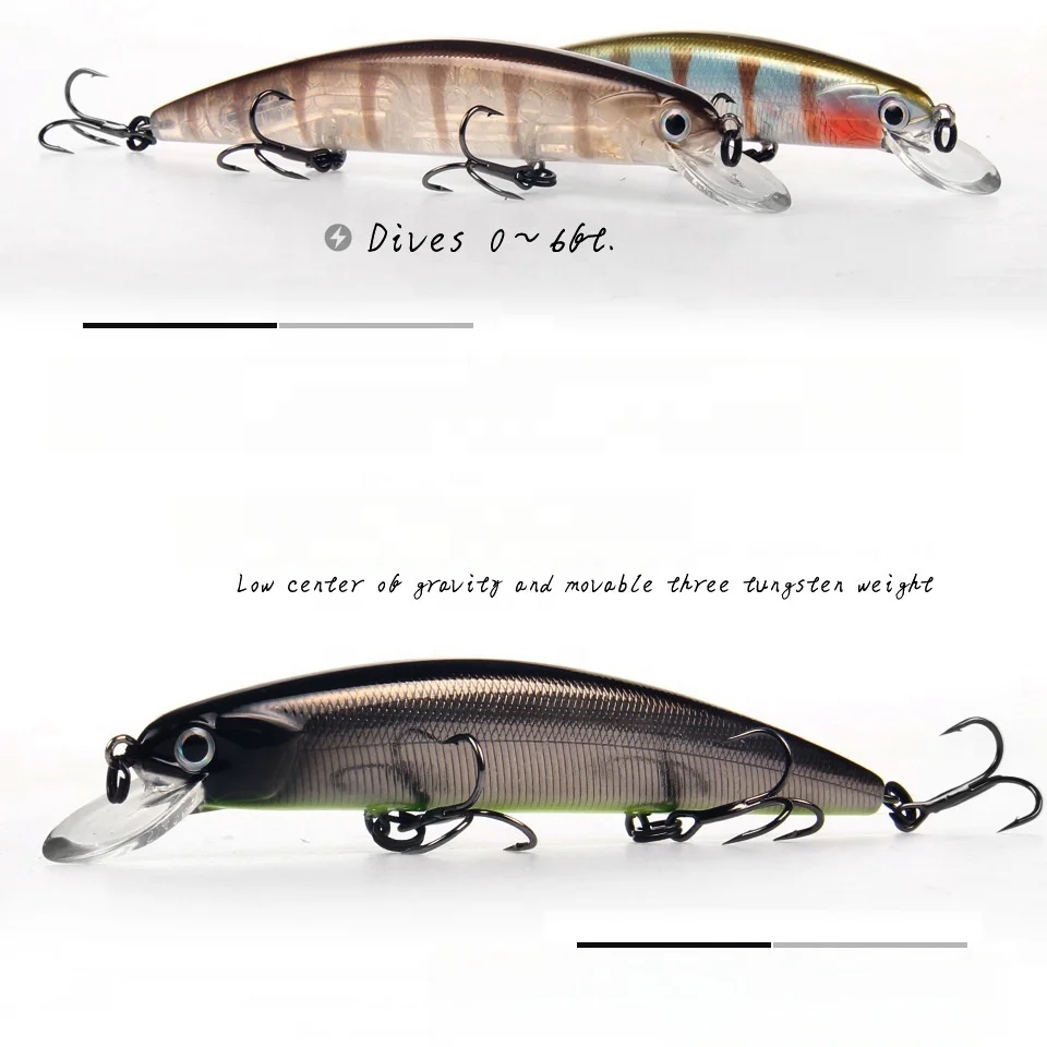 Houthouse 110mm 17g 14 Colors Fishing Tackle Tungsten System Fishing Lures Minnow Bait Suspending Bait
