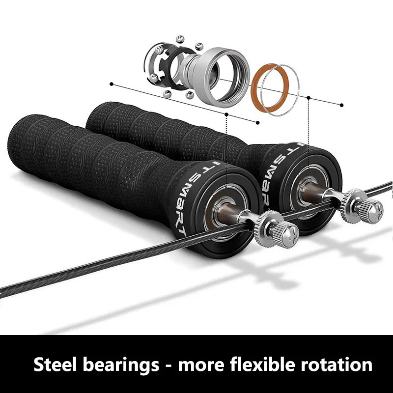 Спортивный киль для взрослых резиновый подшипник скакалка стальной трос Утяжеленный