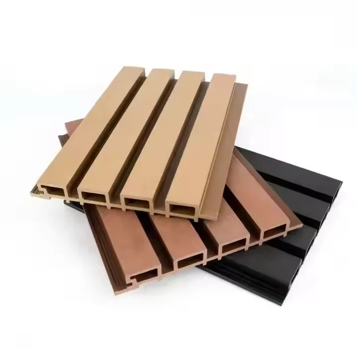 Good Sound Indoor New Design Wpc Waterproof Outdoor Fluted Wood Wall Panel For Exterior Decorative