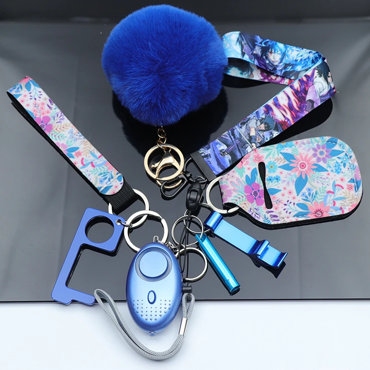 Verified defece keychain manufacturer wholesale defence keychain set color customizable self defence keychain