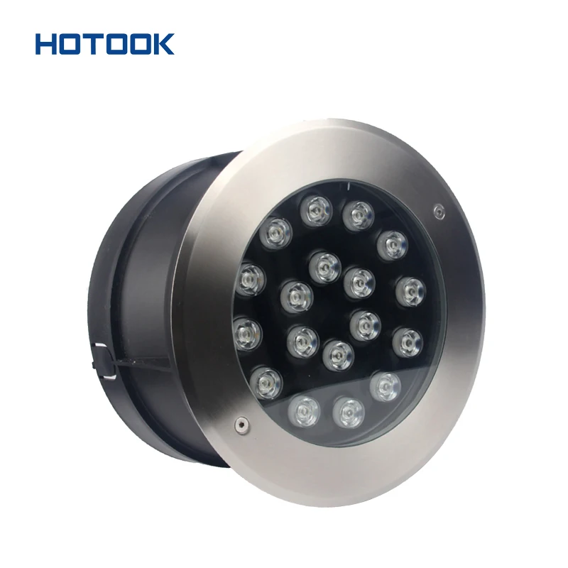HOTOOK Modern IP68 Waterproof LED Stair Pool Wall Light RGB Remote Recessed Inground Light Outdoor Buried LED Underground Lights
