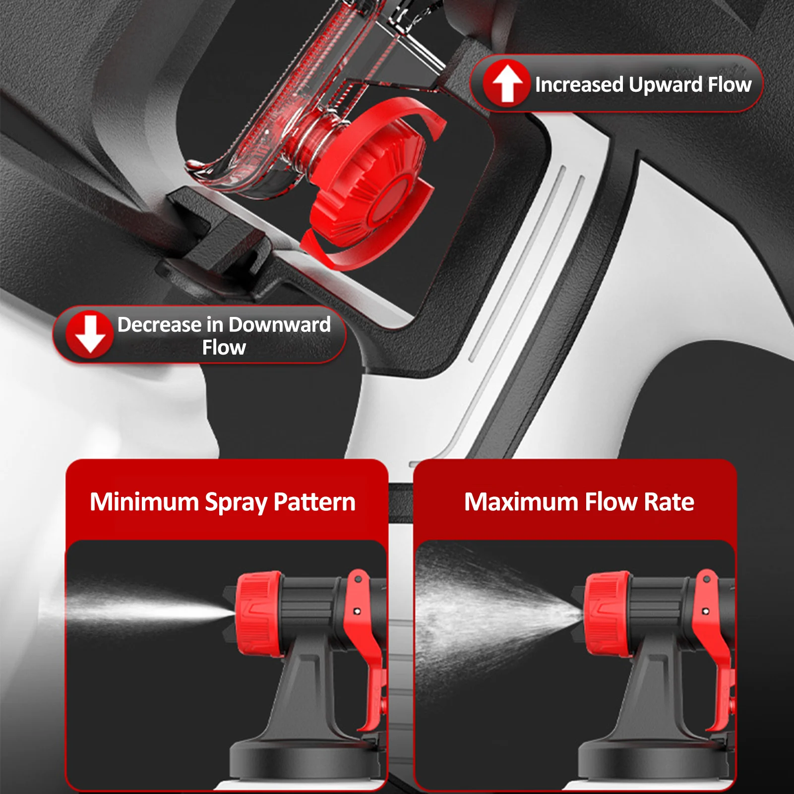 21V 2.0Ah Batteries Electric Paint Sprayer 4 Nozzle 1200ml Spraying Machine  for House Painting Home