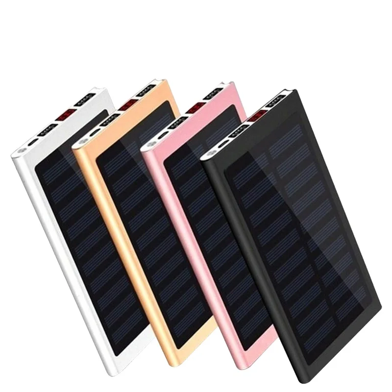 Ip67 Mobile Power Bank Solar Charger with Compass and Led Light Power Bank Factory Supply 20000mah 10W Fast Charging