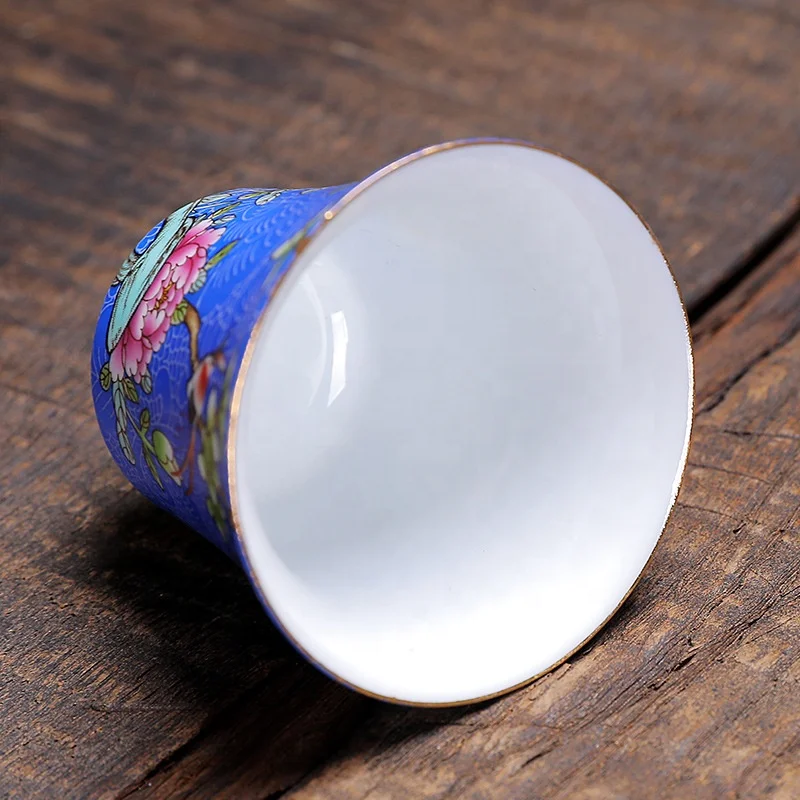Factory wholesale Chinese tea sets bone china tea cups 6 cups gift box packaging