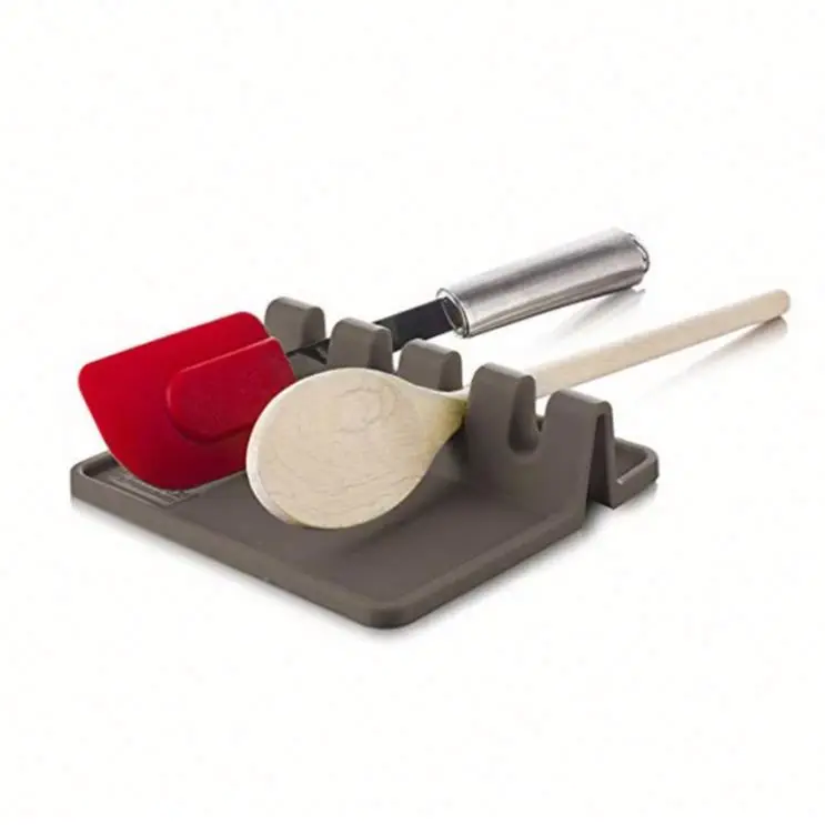 Kitchen Utensil Ladle Fork Mat Giant Heat Resistant Silicone Spoon rest Holder