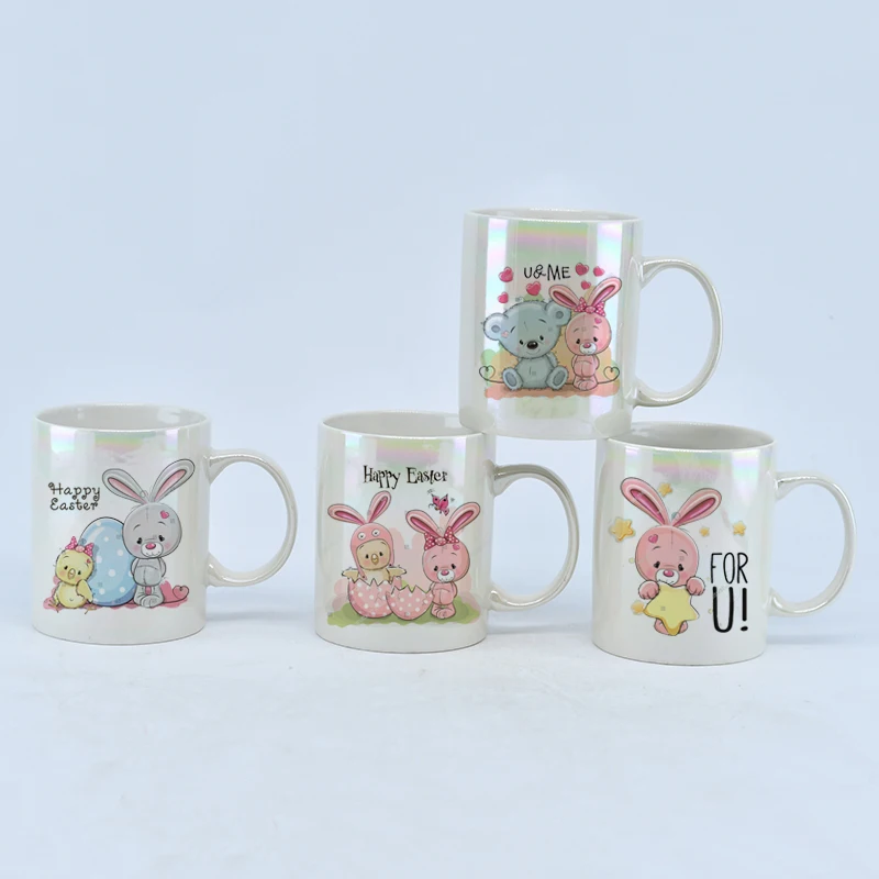 China Factory Pearl Glaze Reusable Ceramic Coffee Mug Supplier Mugs Coffee Mug Set With customization