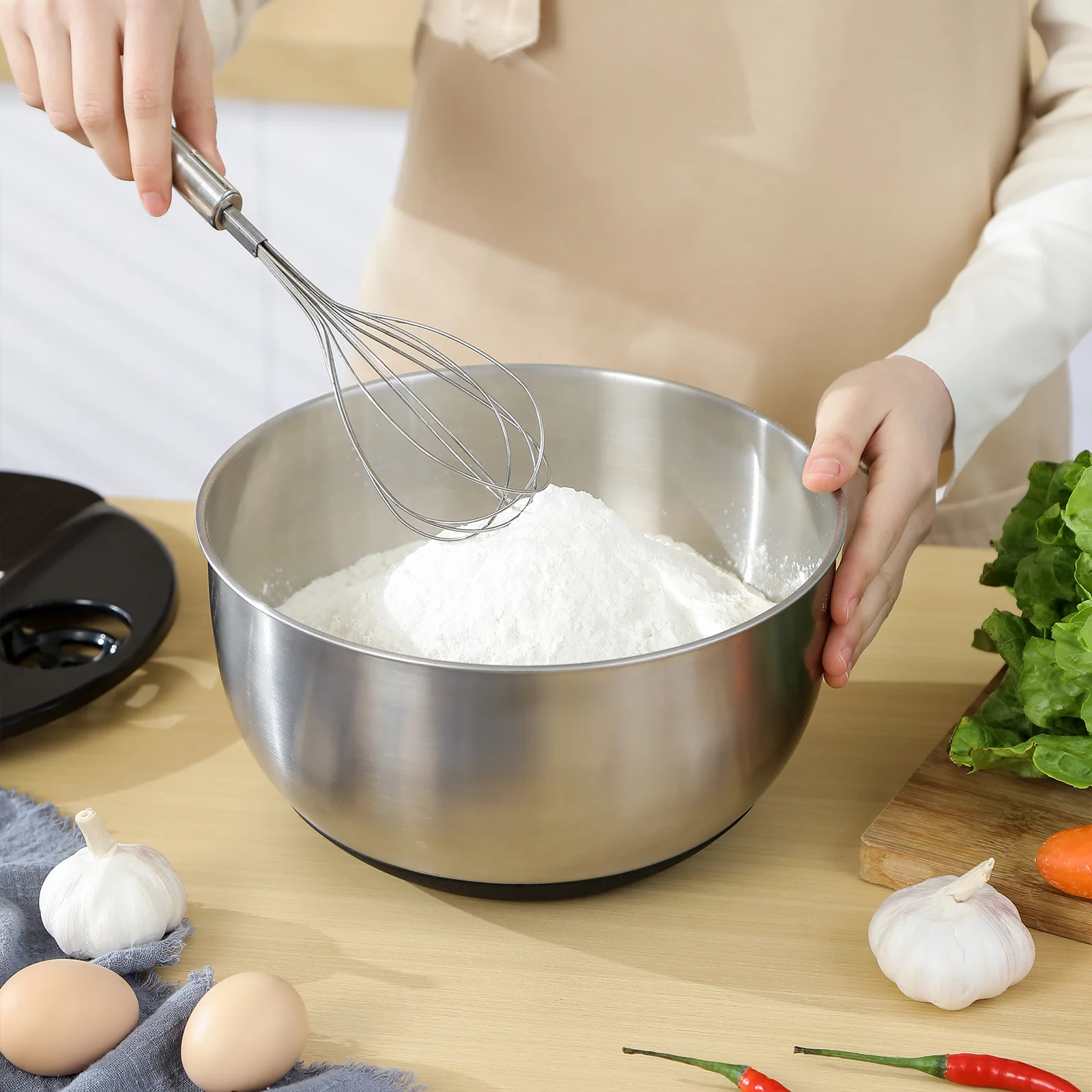 Multifunction Fruits Vegetables Large 5L Stainless Steel Salad Spinner With Grater