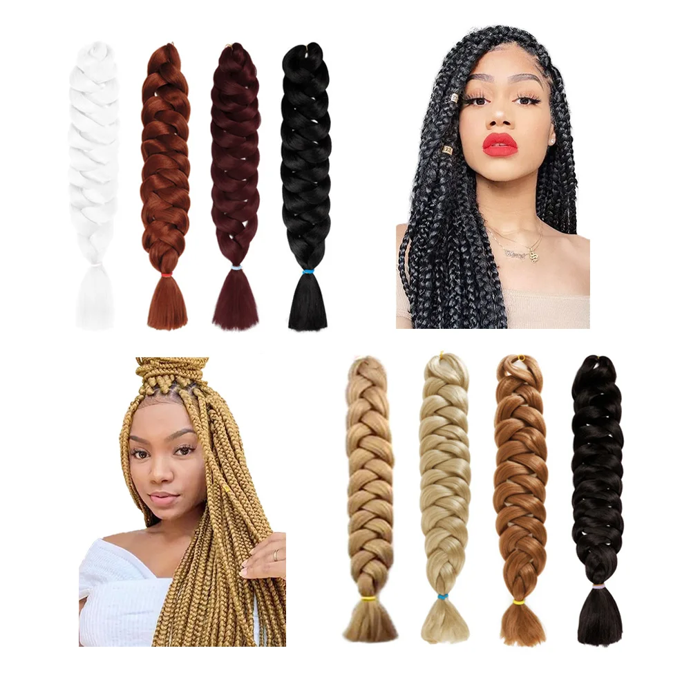 Wholesale Colorful Bulk 41 82 inch Hair Extension Twist Synthetic Darling Expression Braiding Hair Jumbo for Braiding