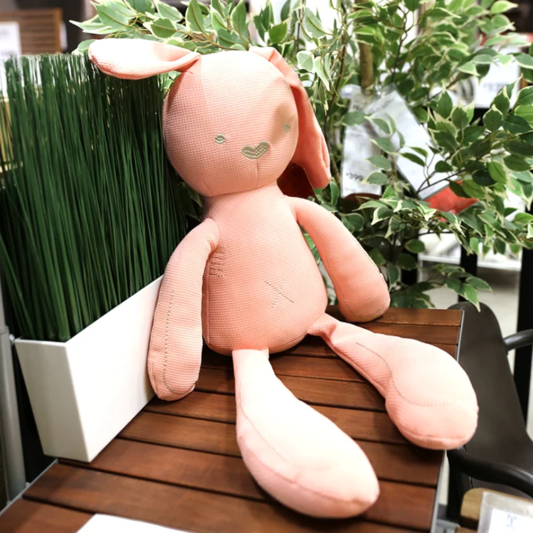 Cartoon stuffed Bunny animal toys Wholesale soft Long ears Plush Rabbit toy pretty gift Cute rabbit Plush doll for kids