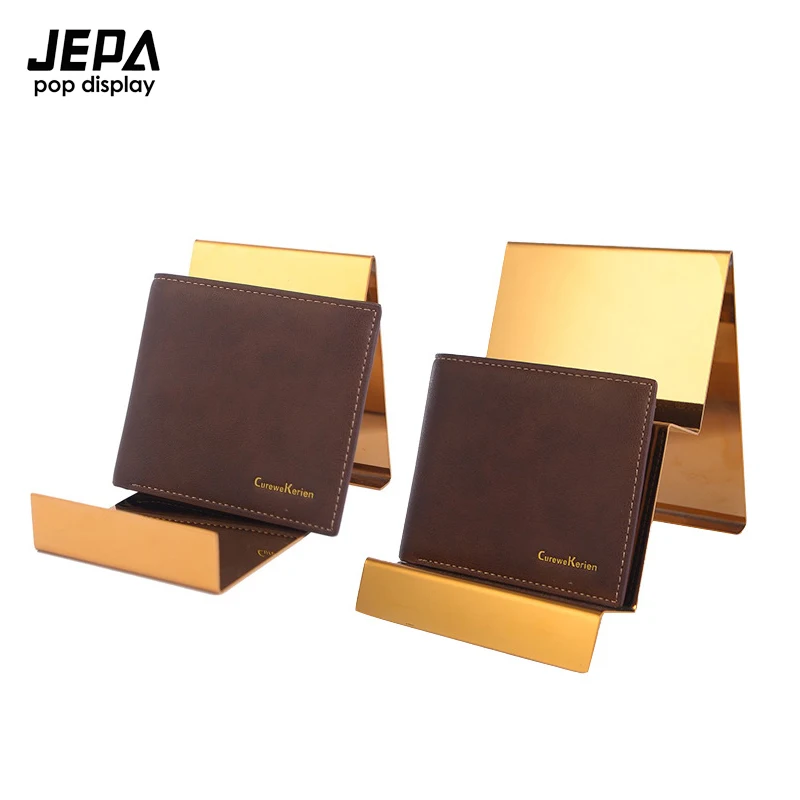 Wallet Purse Product Display Stainless steel Handbag Stand Jewelry Wallet Displays Holder Wallet Display Stand