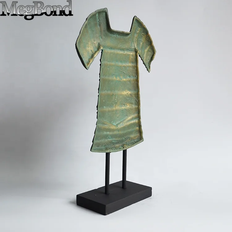 Metal Chinese armour table ornament for home decoration, Cast metal old Chinese cloth for Terra-Cotta Warriors