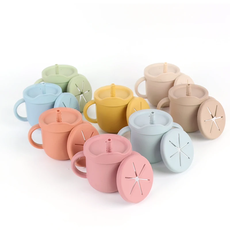 2021 latest Baby silicone Bib plate bowl set anti scald silicone plate with fork and spoon,baby bowl