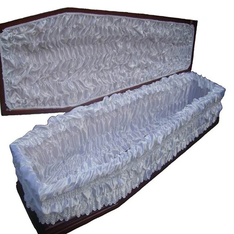 XZR-86 China funeral supplier  supplier factory cheaper satin fabric coffin lining and casket lining with elastic stitching