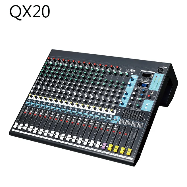 QX20 20 Канальные входы USB плеер видео переключатель аудио микшер