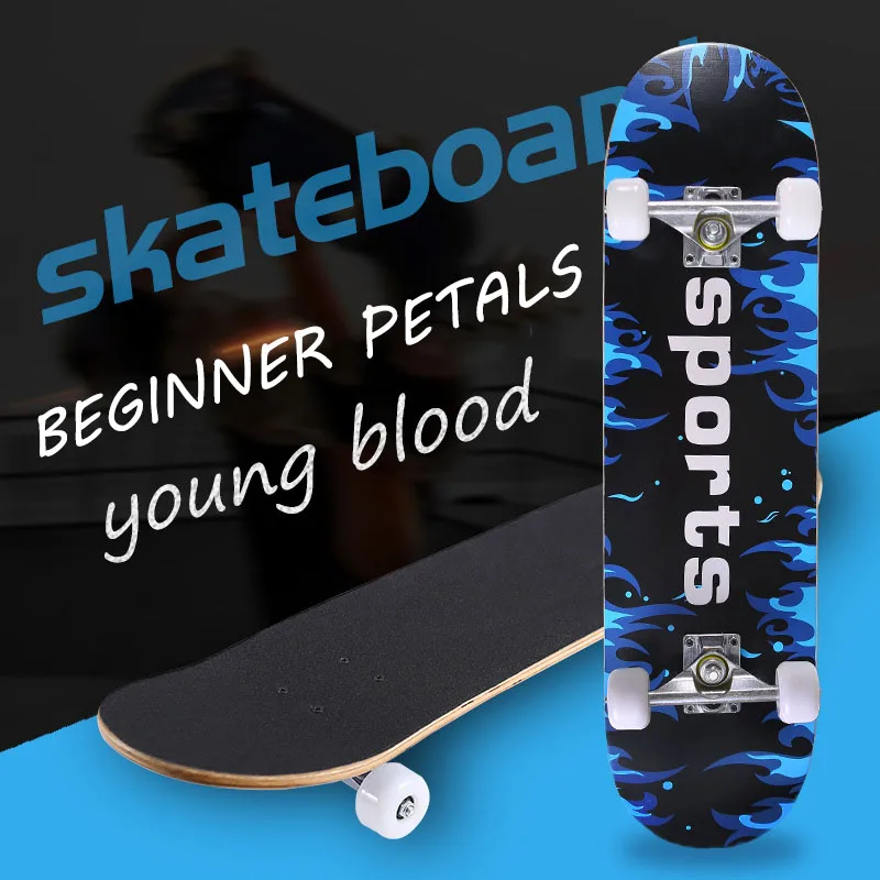 Скейтборд на заказ скейтборд с узором цветной Размер четырехколесный двойным наклоном кленовый