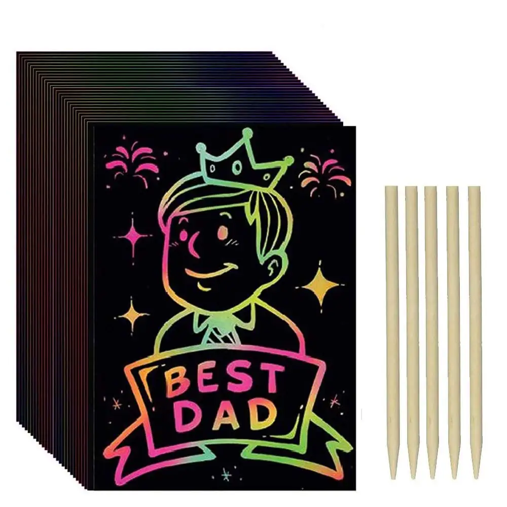 Детская художественная пустая Волшебная цветная лакешор черная 2021 радужная бумага для царапин