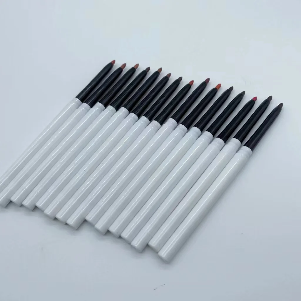 Custom Your Logo Lips Makeup Tools Lipliner Pencil Private Label Lip Liner Waterproof Matte 15 Colors Rotating Lipliner Pencil