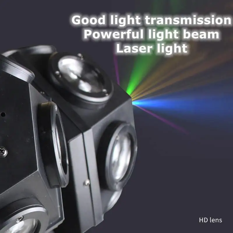 80 RGBW Laser Moving Head LED Disco Lights KTV Bar Club-360 Degree BEAM Light Stage Party Lighting DMX Sale Red Green Emission