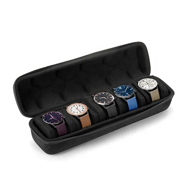 Luxury Leather Portable Smart Watch Organizer Collection Box Green Case Manufacturer Custom Logo Dive Storage Watch Gift Case