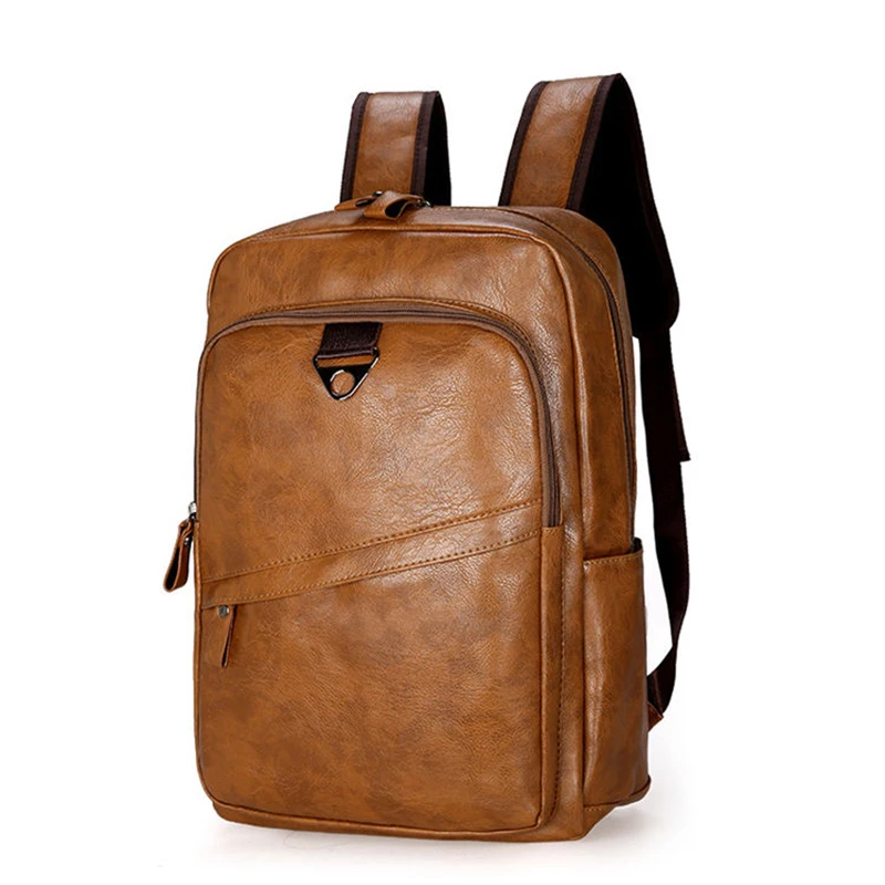 Best Price pu leather laptop backpack waterproof laptop bags bags  for men