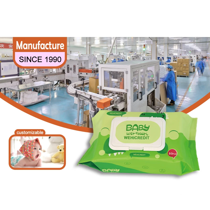 Custom Wholesale Baby Wet Wipe Natural Water Wipes For Infants Children Sensitive Mild Organic Baby Wipes Manufacturer