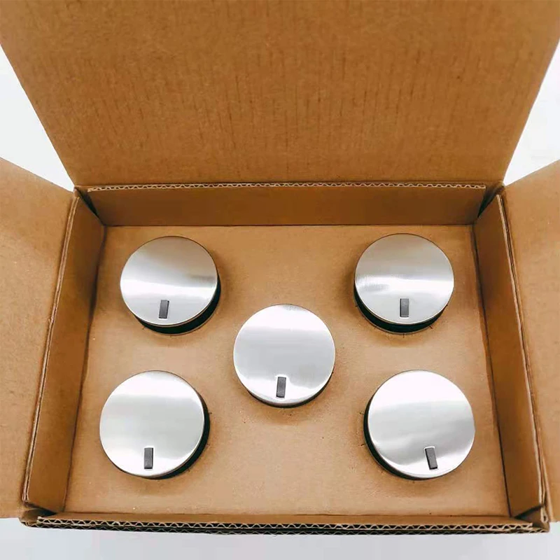 WB03X24360 Range Burner Knob Stainless Steel Range Burner Control Knob FIVE PCS
