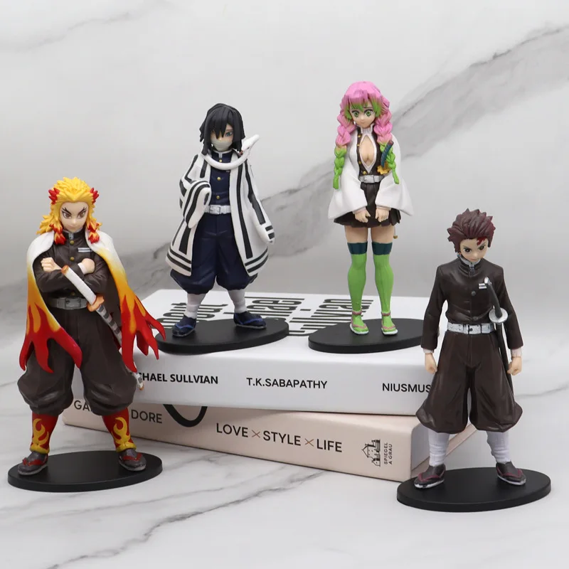 Anime Demon Slayer Action Figures Kimetsu No Yaiba Shinobu Nezuko PVC Dolls Model Collection Ornaments Japan Derivatives Toys