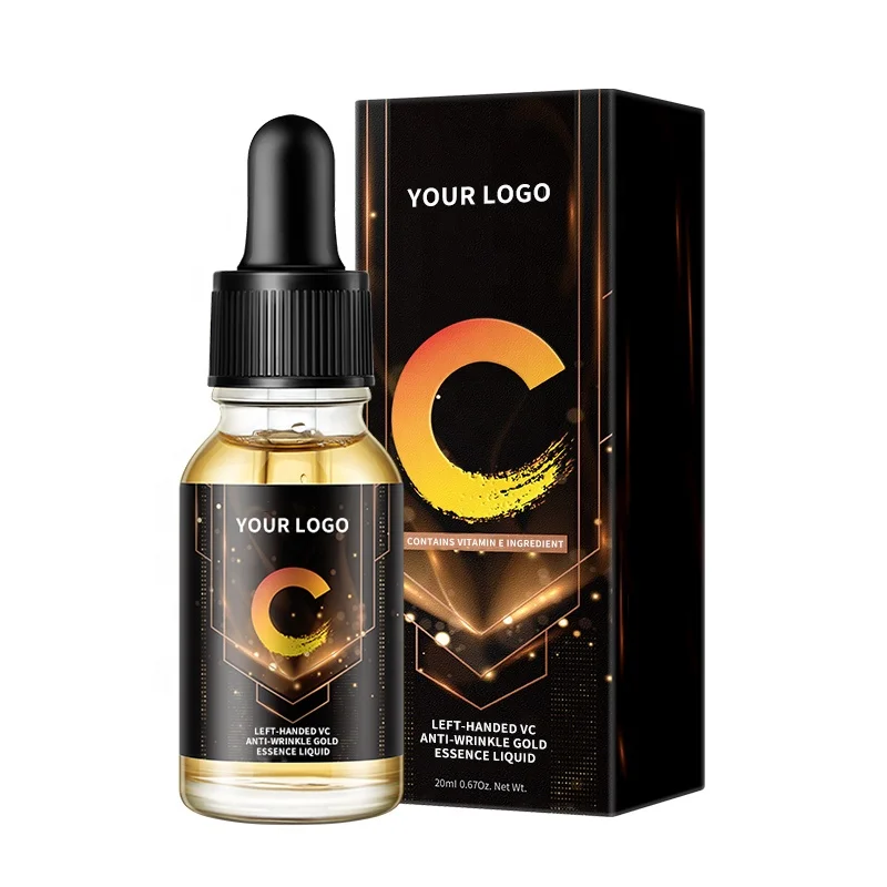 VC High Quality Anti-Wrinkle Gold Essence Liquid Skin Care Serum with Polypeptide Natural Ingredients for Brightening Skin