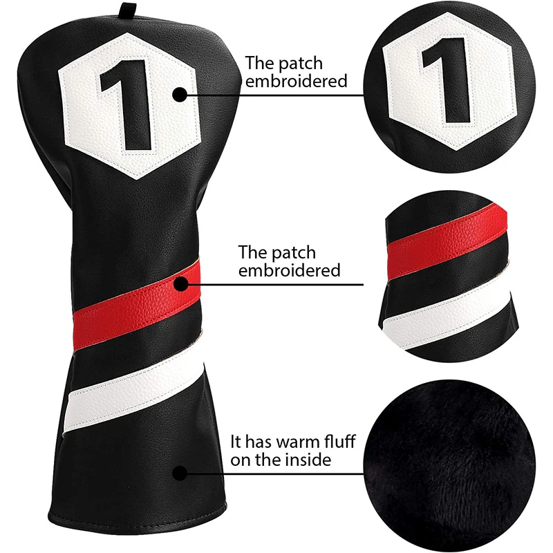 Embroidered Logo Golf Head Covers Set for Unique Personalization