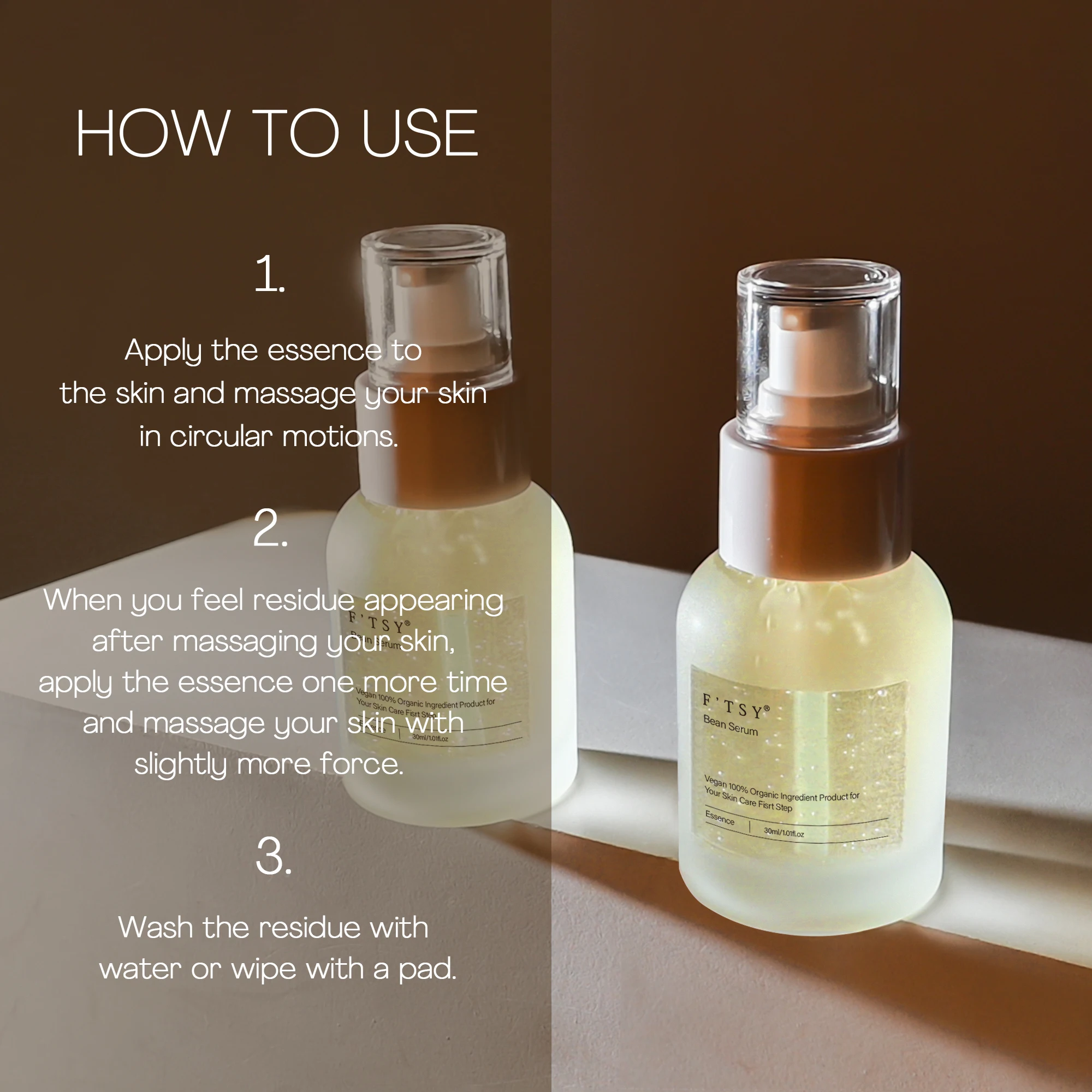 Korean Natural Fermented Soybean Serum Hydrating Exfoliating Bean Serum 1 fl.oz/30ml