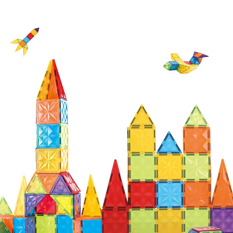 Explosive New Product Compatible Magnetic Tiles 3D Diamond Pattern Magnetic Building Blocks for Promote Kids Comprehensive