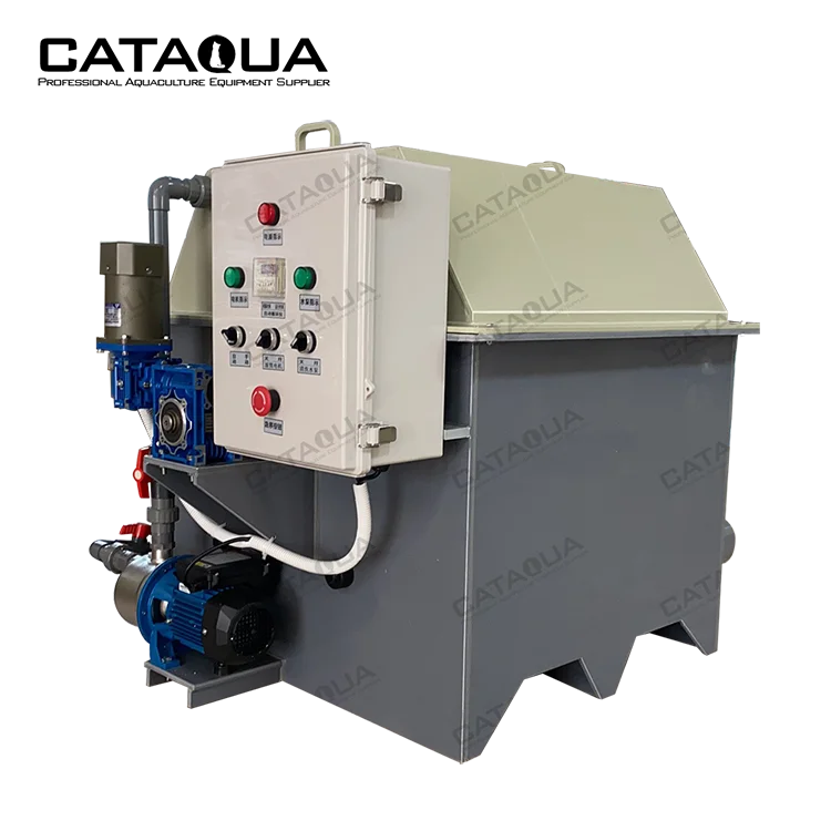 CATAQUA Cabinet Type Drum Filter Koi Pond Rotary Drum Filter Mini for Ras Aquaculture Fish Farming