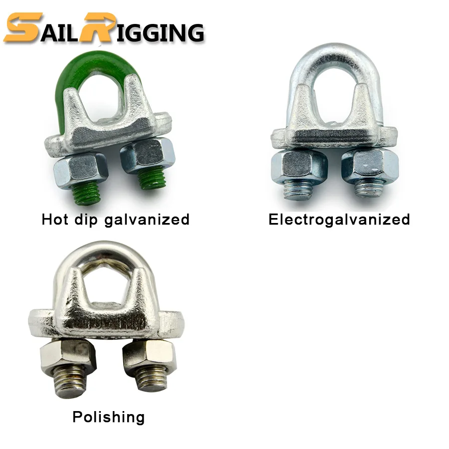 US Type Malleable Wire Rope Clip A Type Galvanized Malleable Rope Wire Clamp U Bolt Pinzas Para Cables De Acero