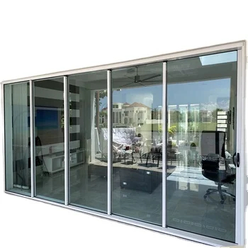 Australia Melbourne Sydney popular sliding door large width flush track aluminium stacker patio door for villa house