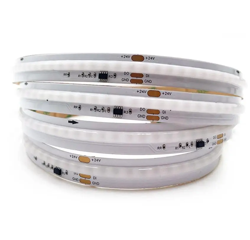 Cob Led Dc12v 24 В волшебный цифровой без света мягкий 720 светодиод Rgb Светодиодная лента музыкальное управление звуком подсветка светодиодная