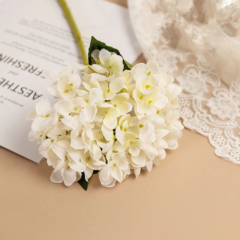 China factory artificial hydrangea flowers real touch silk hydrangea